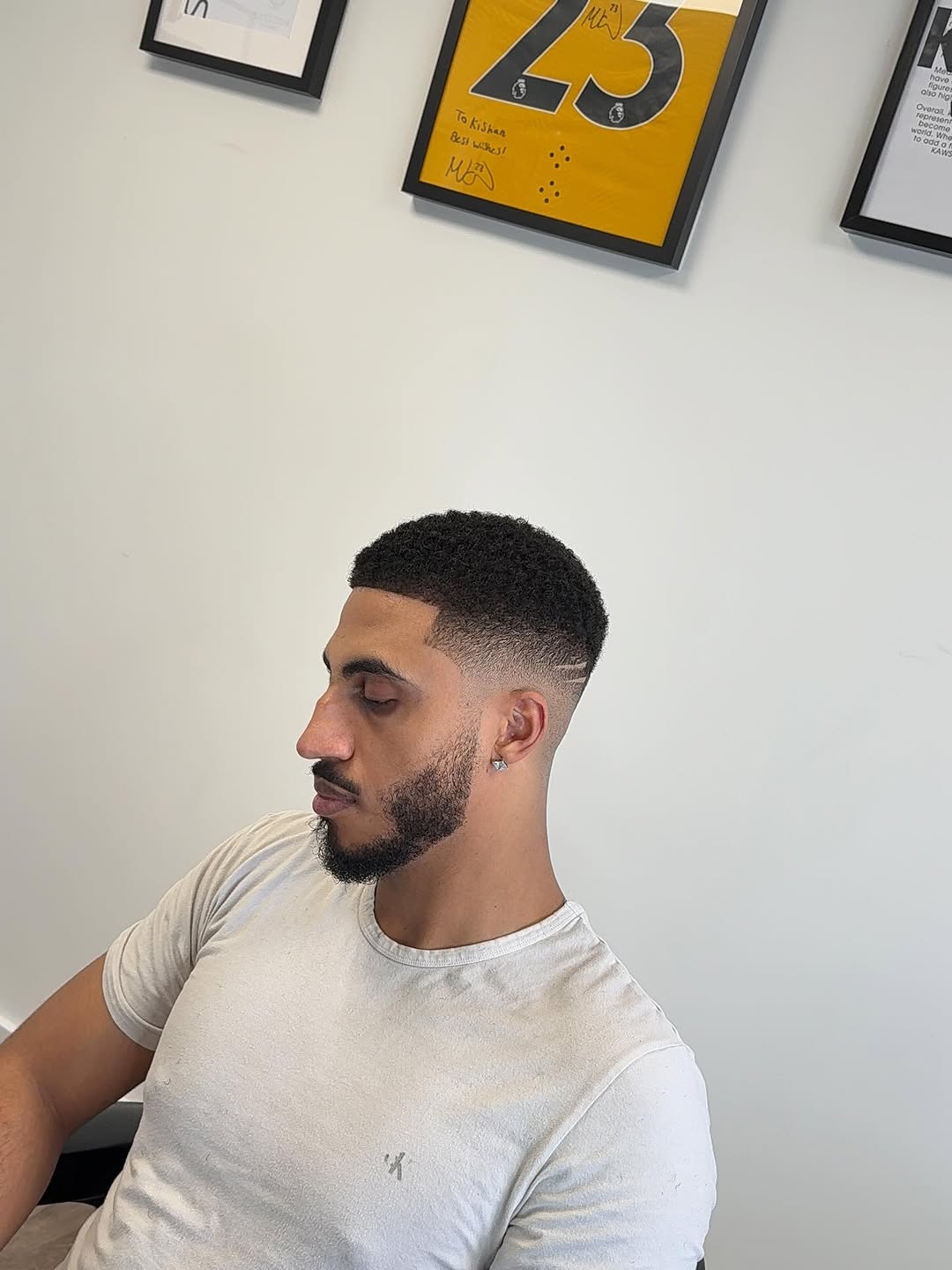 Sharp beard sculpt and fresh cut